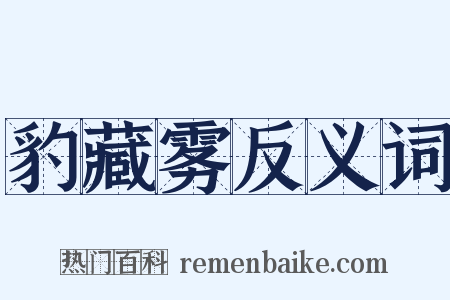 豹藏雾反义词是什么意思的图片